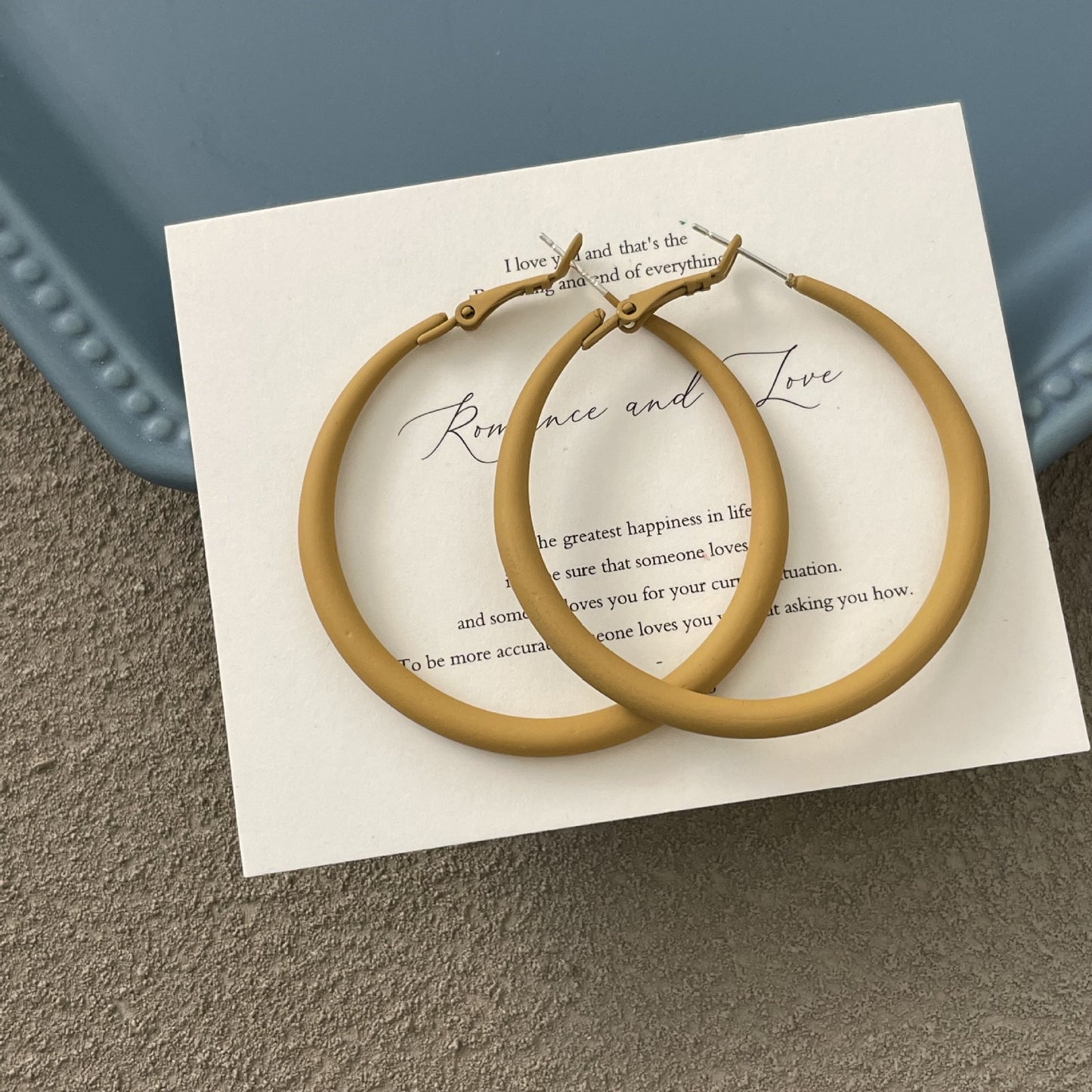 Koyace Metal Exaggerated Thick-rimmed Large Ring Earrings