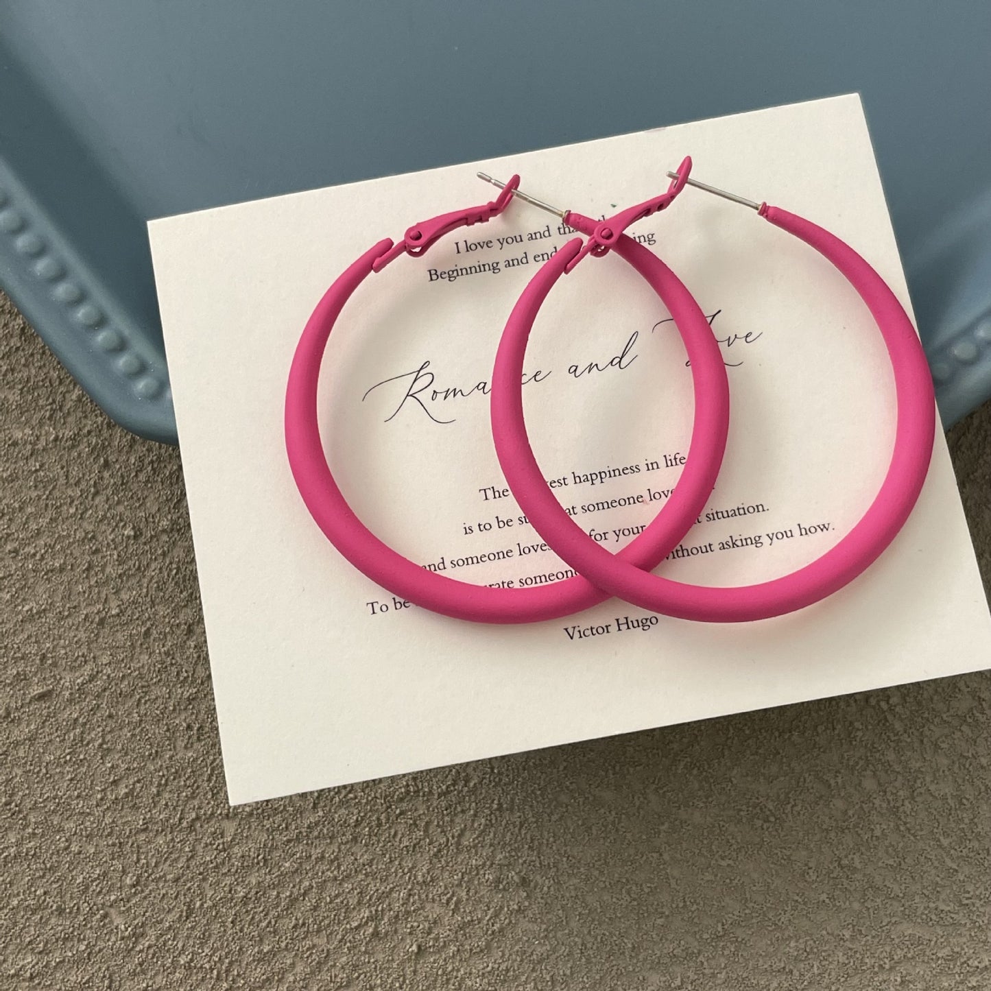 Koyace Metal Exaggerated Thick-rimmed Large Ring Earrings