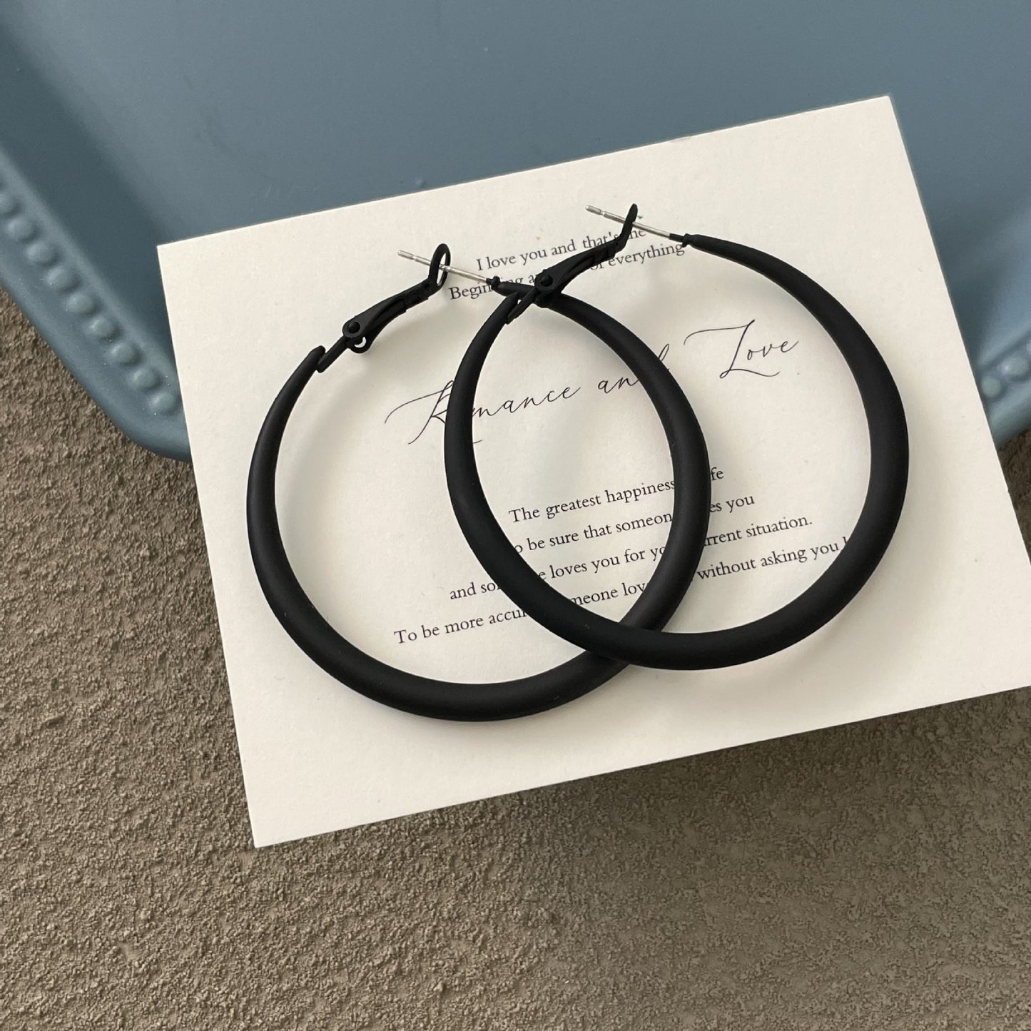 Koyace Metal Exaggerated Thick-rimmed Large Ring Earrings