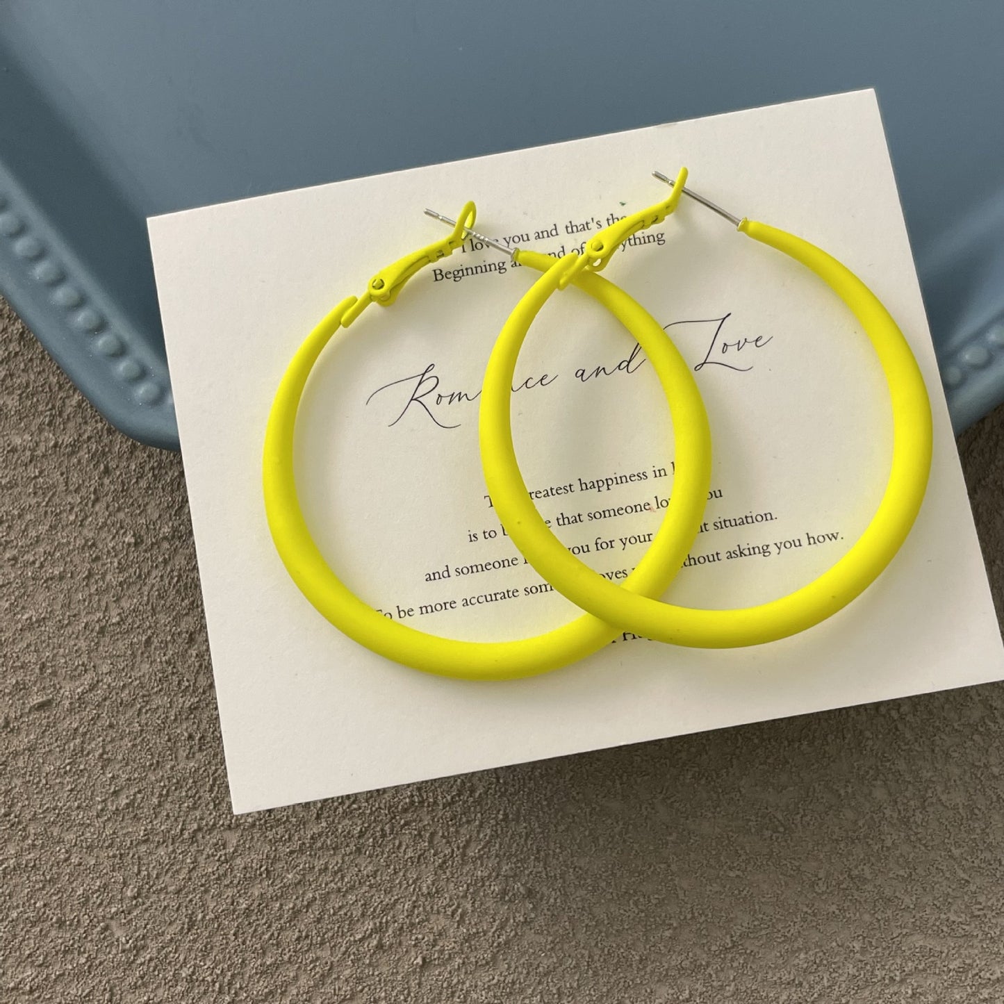 Koyace Metal Exaggerated Thick-rimmed Large Ring Earrings