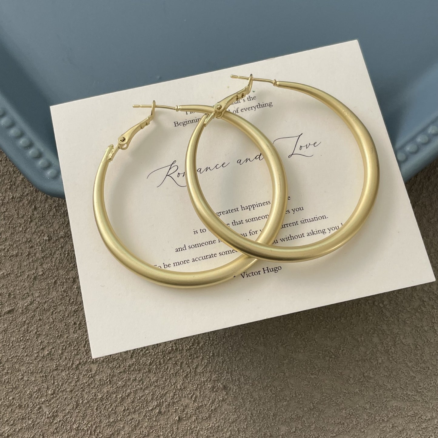 Koyace Metal Exaggerated Thick-rimmed Large Ring Earrings