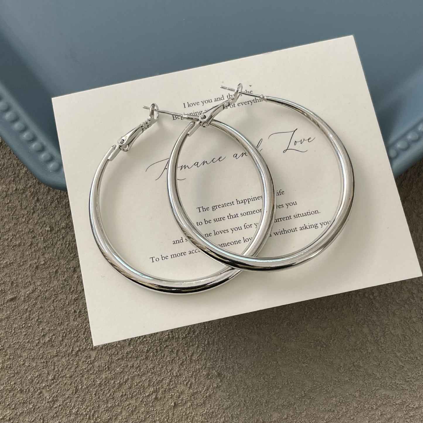 Koyace Metal Exaggerated Thick-rimmed Large Ring Earrings