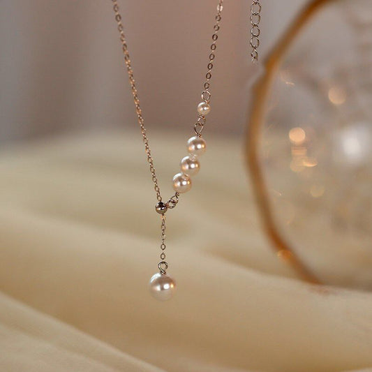 Koyace Mini Beaded Pearl Pendant Adjustable Necklace