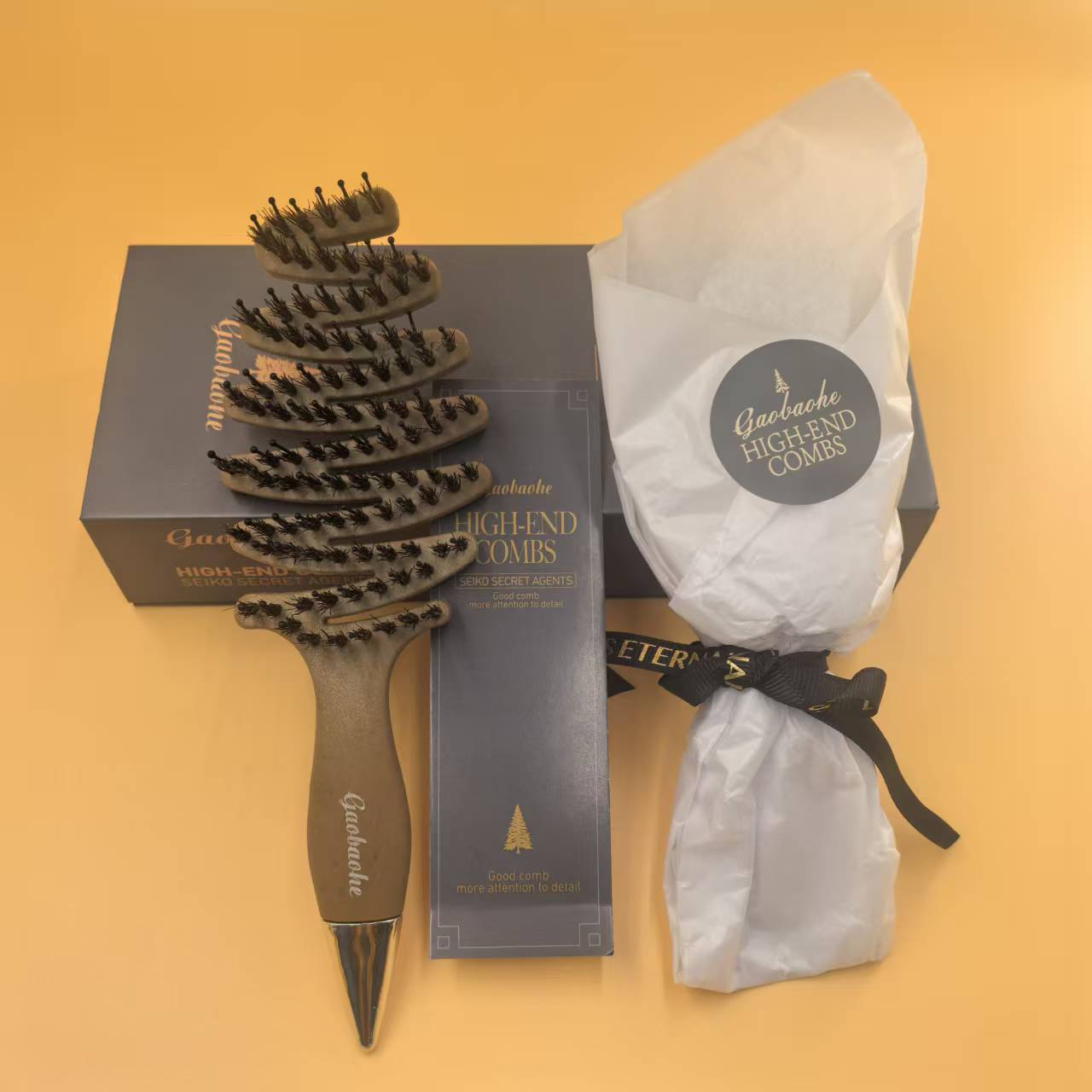 Koyace Pine Tower Pig Bristle Hair Care Brush