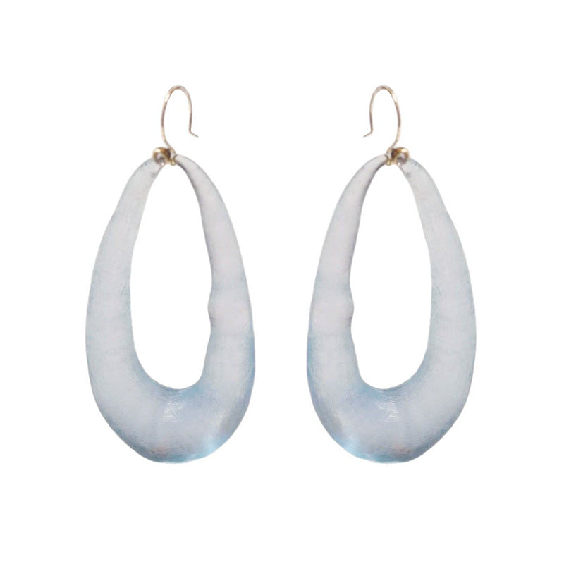 Koyace Resin Teardrop-shaped Hoop Vintage Earrings