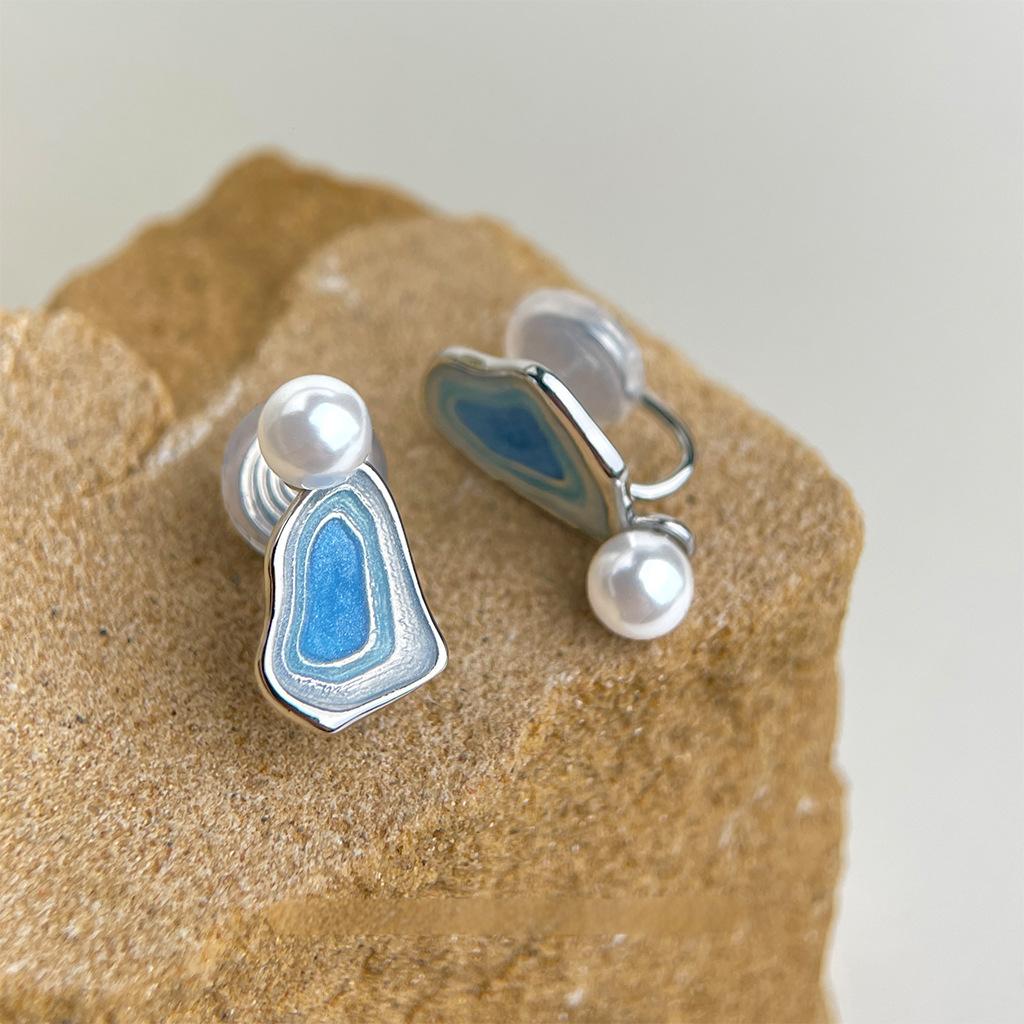 Koyace Salt Lake Drip Glaze Asymmetrical Earrings
