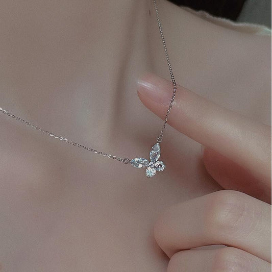 Koyace Sparkling Butterfly Sweety Collarbone Necklace