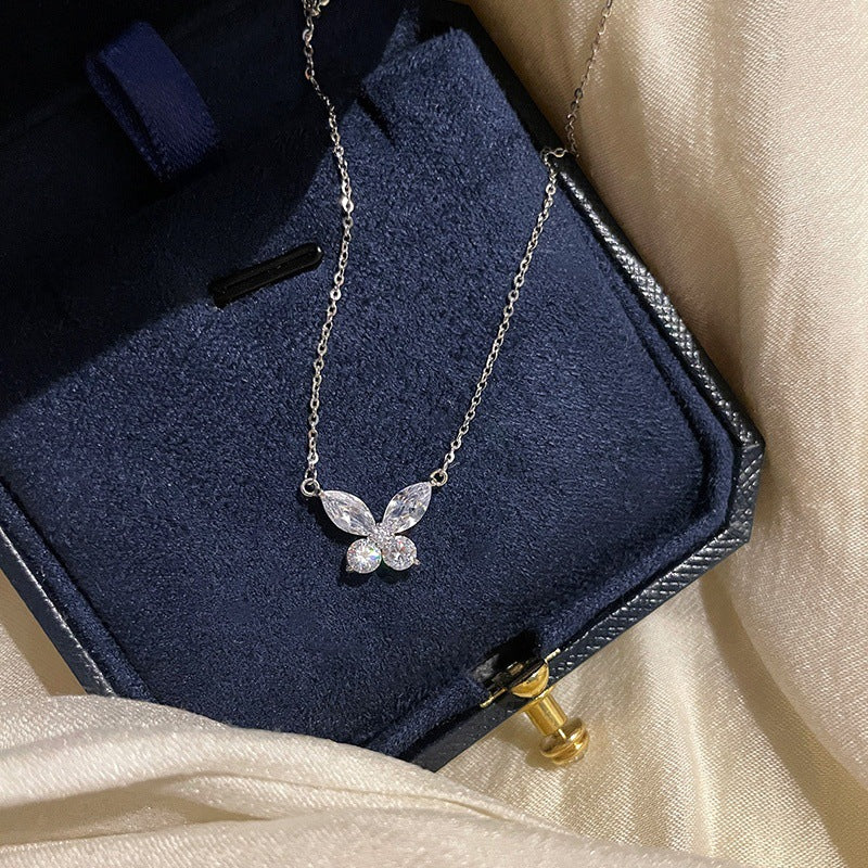 Koyace Sparkling Butterfly Sweety Collarbone Necklace