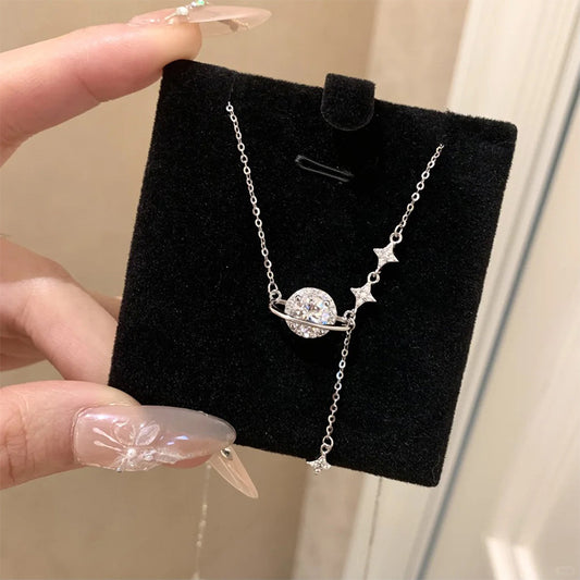 Koyace Sparkling Star Ball Universe Tassel Necklace