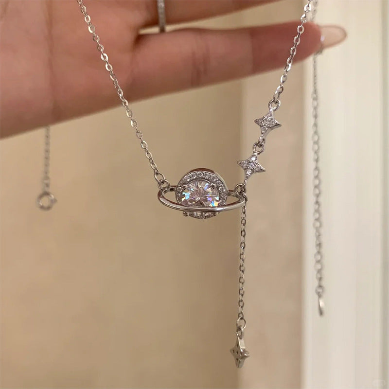 Koyace Sparkling Star Ball Universe Tassel Necklace