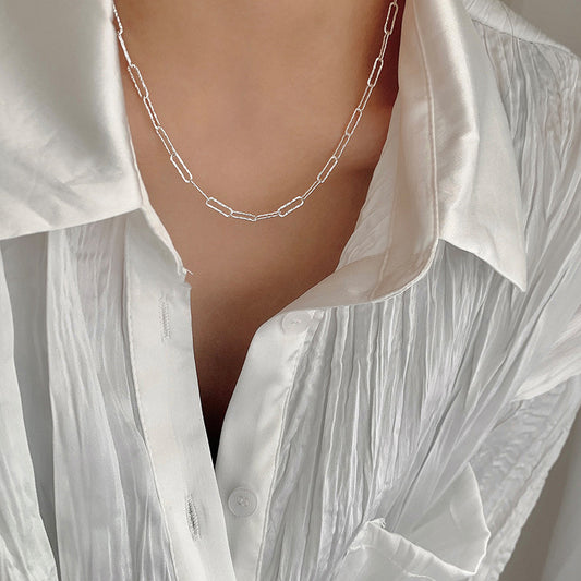Koyace Starry Sky Geometric Loop Pure Silver Necklace