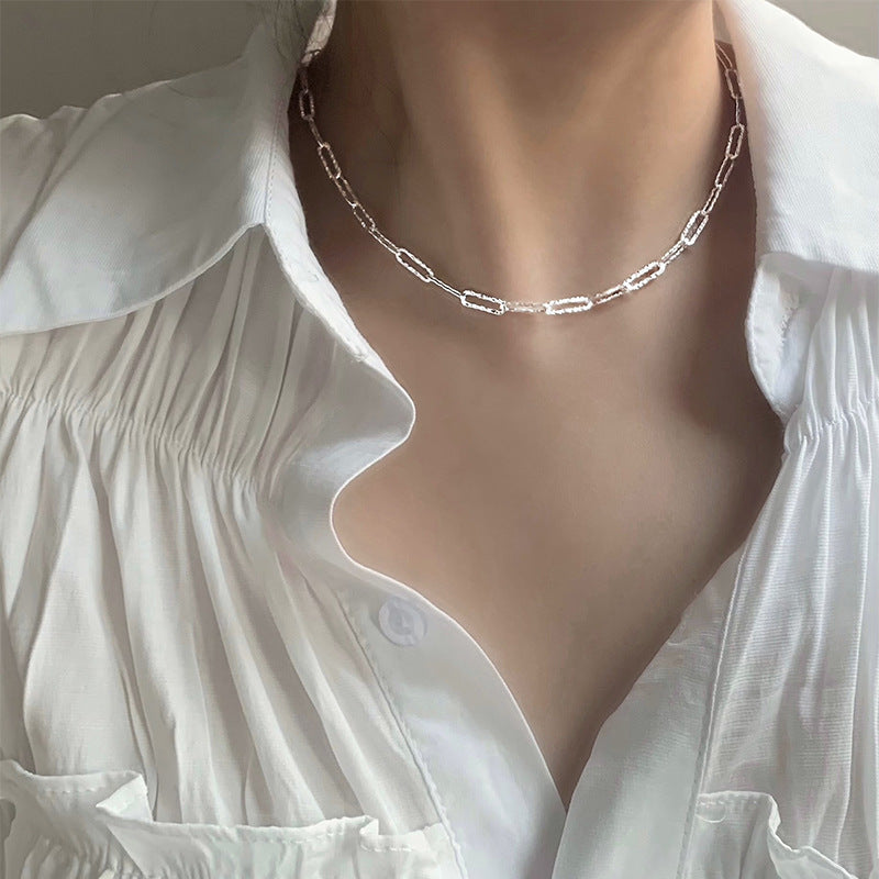 Koyace Starry Sky Geometric Loop Pure Silver Necklace
