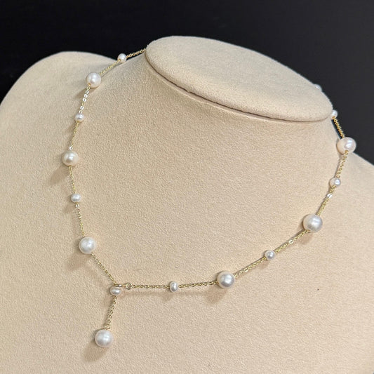 Koyace Starry Sky large and small beads Pearl Necklace
