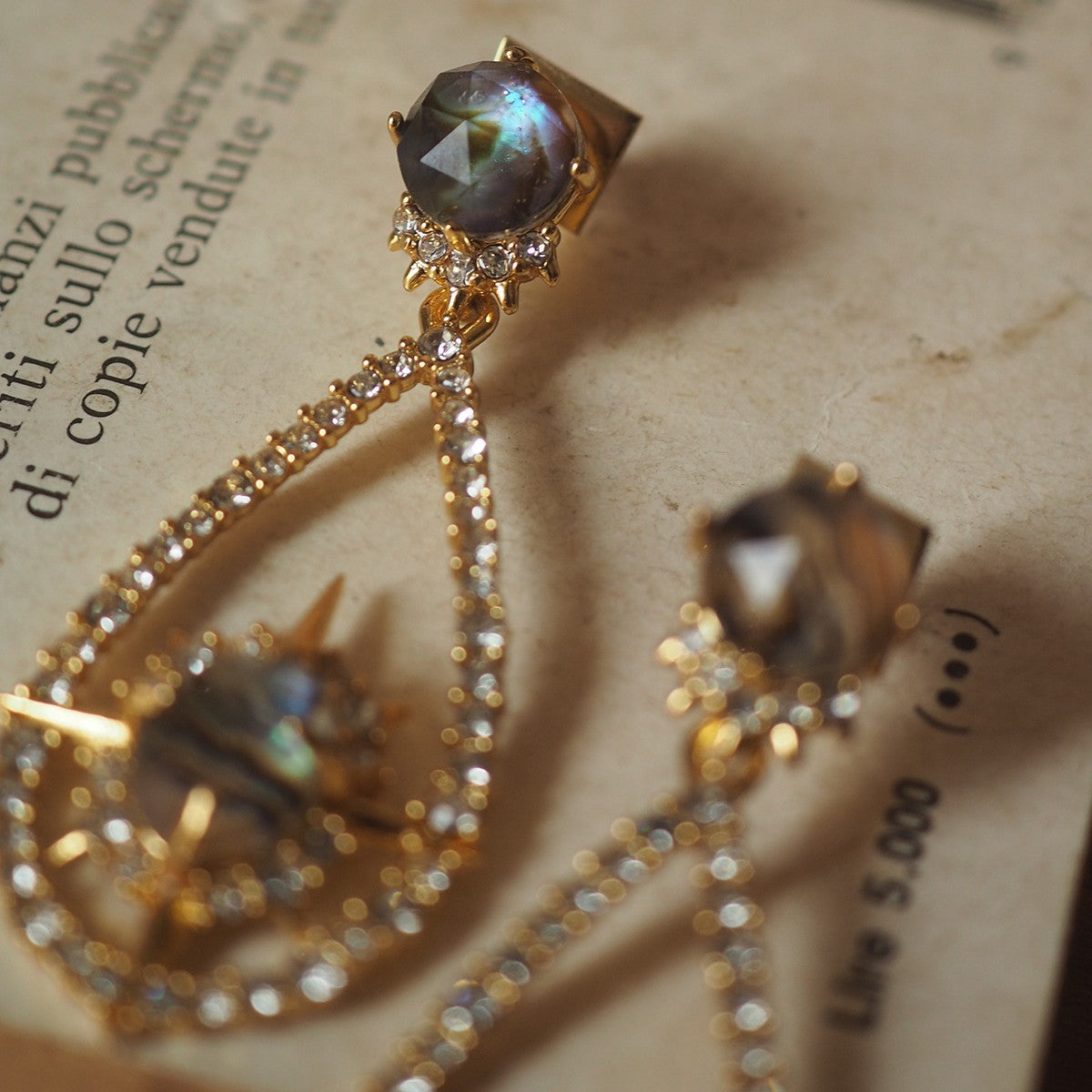 Koyace Teardrop-shaped Diamond-encrusted Frame Earrings