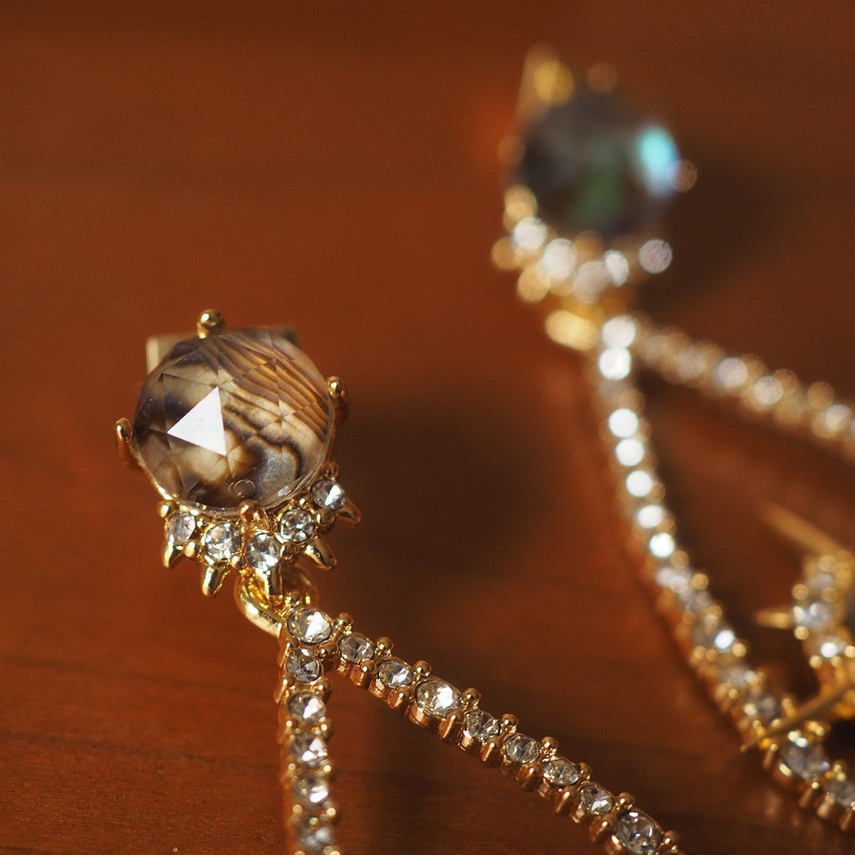 Koyace Teardrop-shaped Diamond-encrusted Frame Earrings