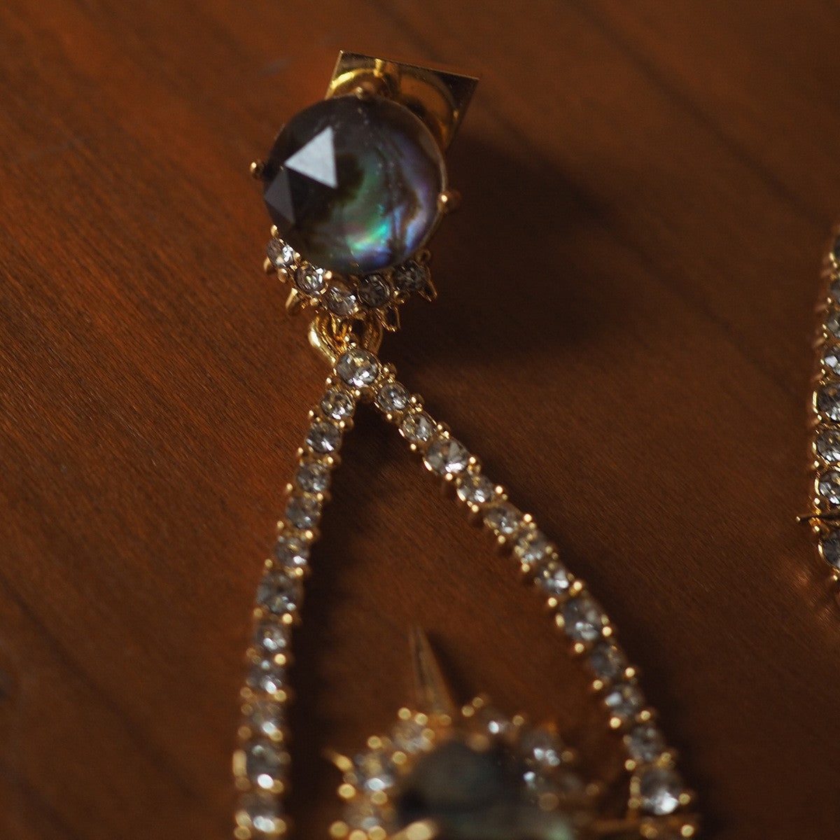Koyace Teardrop-shaped Diamond-encrusted Frame Earrings