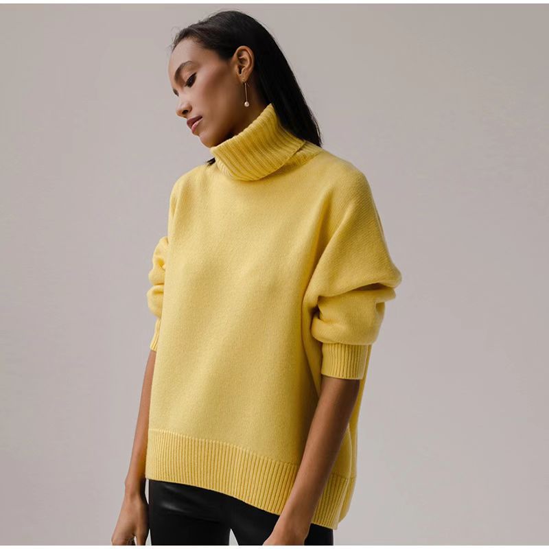 Koyace Thick Knit Loose Polo Neck Sweater