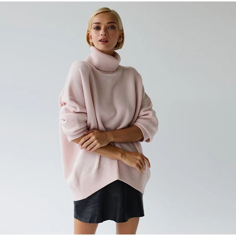 Koyace Thick Knit Loose Polo Neck Sweater