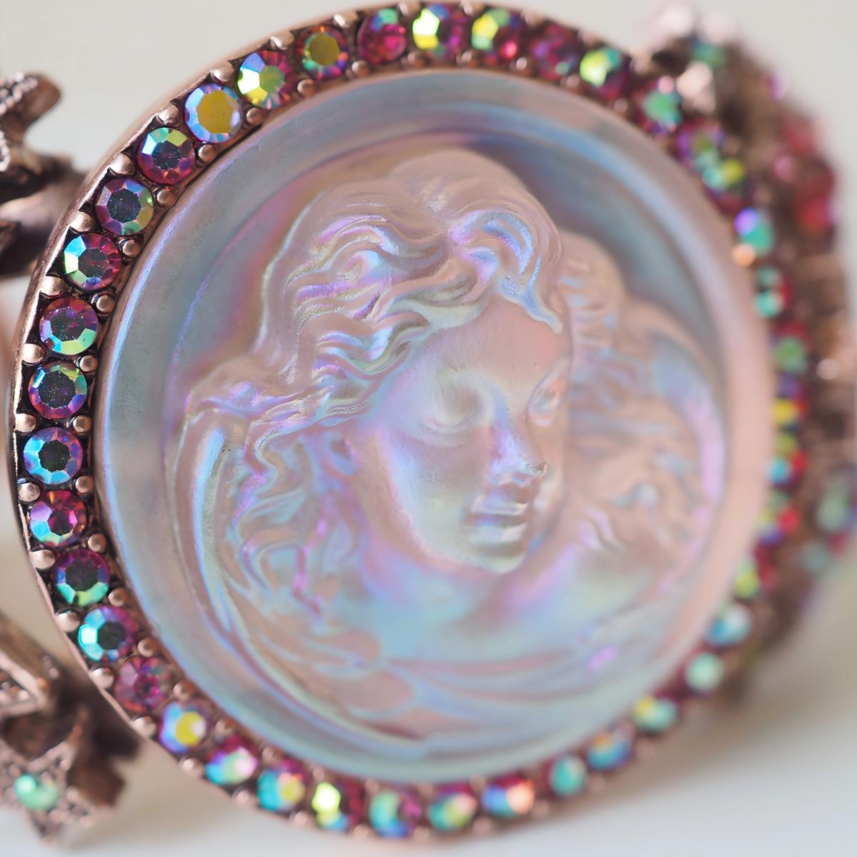 Koyace Vintage Dream Angel Embossed Open Bracelet