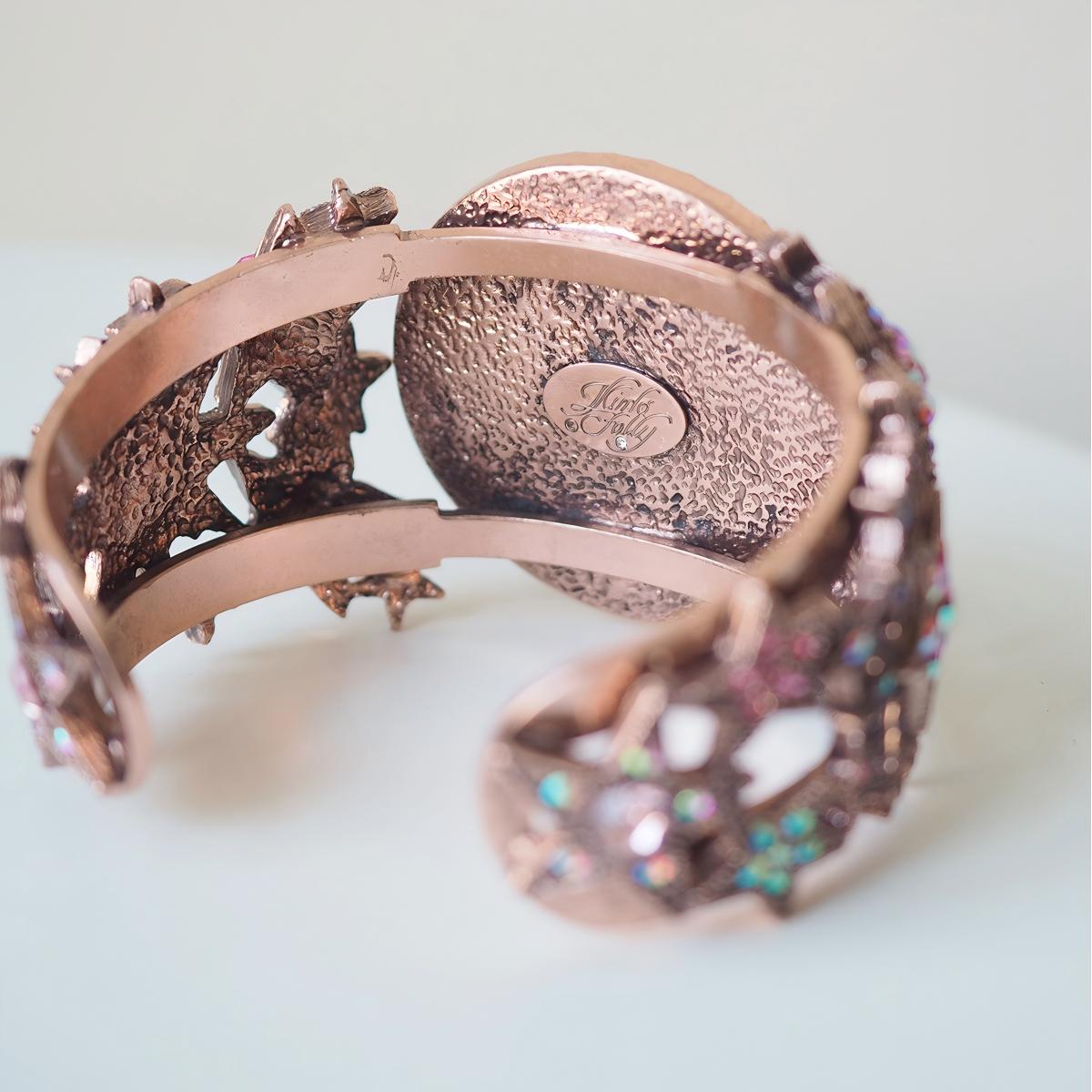 Koyace Vintage Dream Angel Embossed Open Bracelet