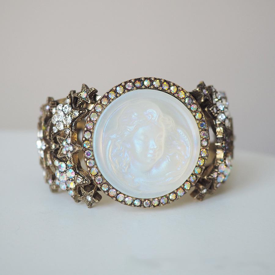 Koyace Vintage Dream Angel Embossed Open Bracelet