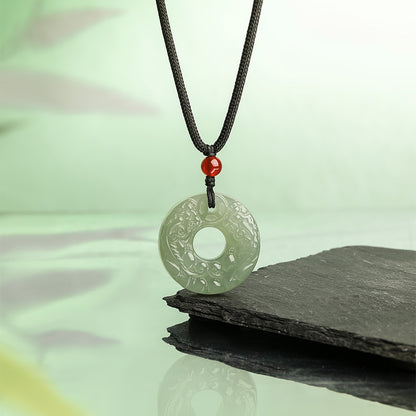 Koyace Jade Donut Sapphire Pi Xiu Necklace