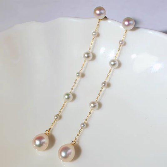 Koyace Starry Sky String Pearl Stud Earrings